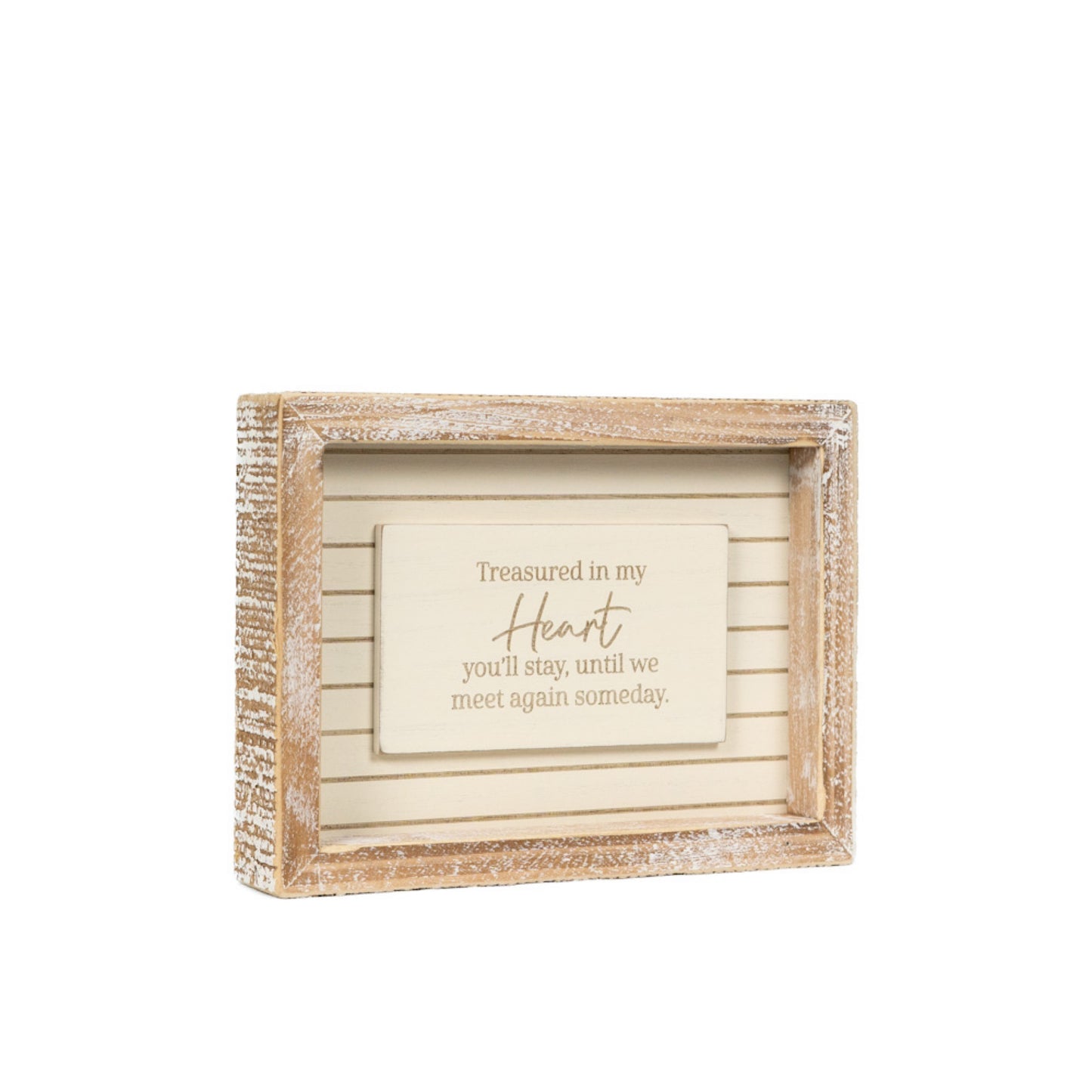 7x5 Wood frame sign (HEART) Sympathy Gift