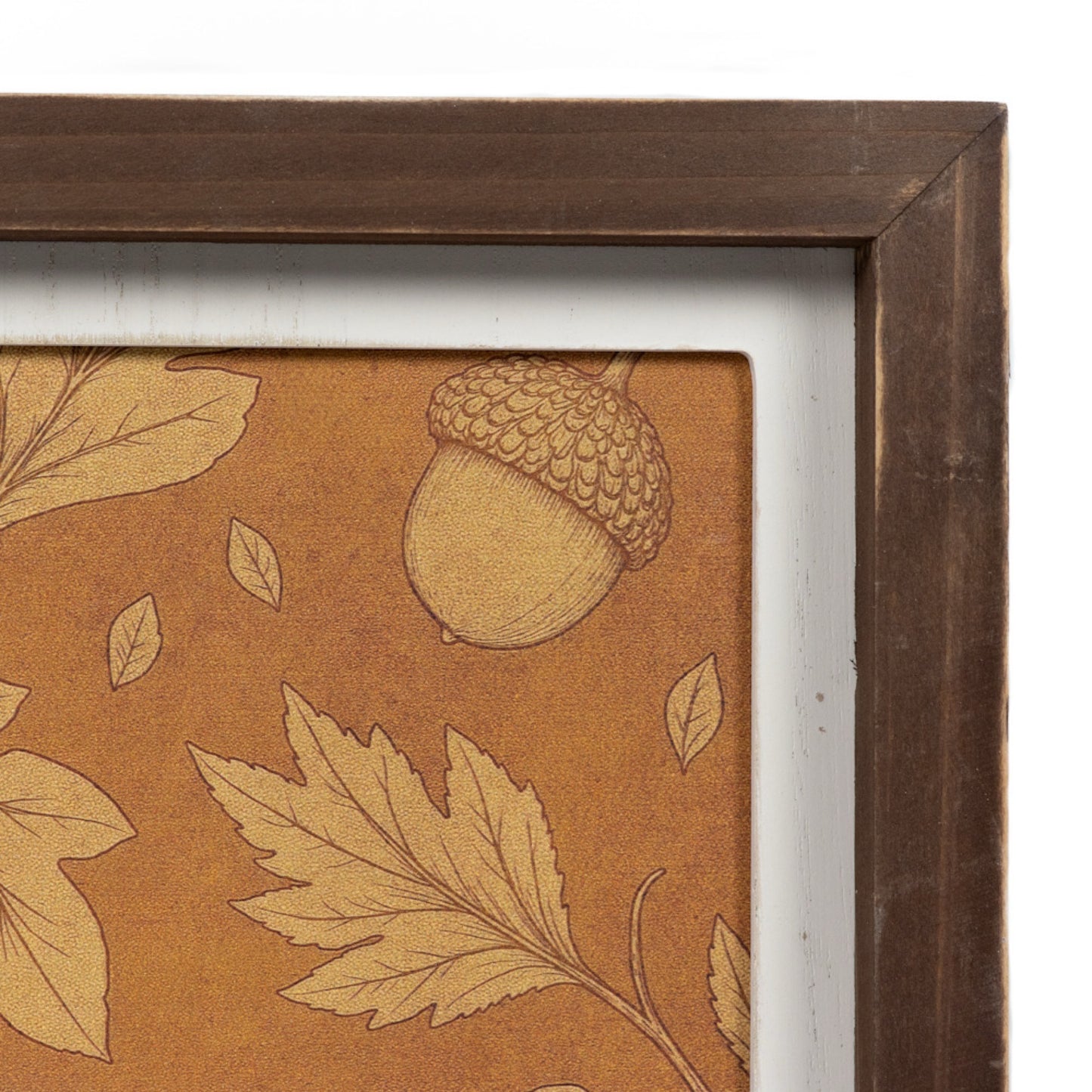 11x11 wood frame wall art LEAVES FLORAL Fall Decor