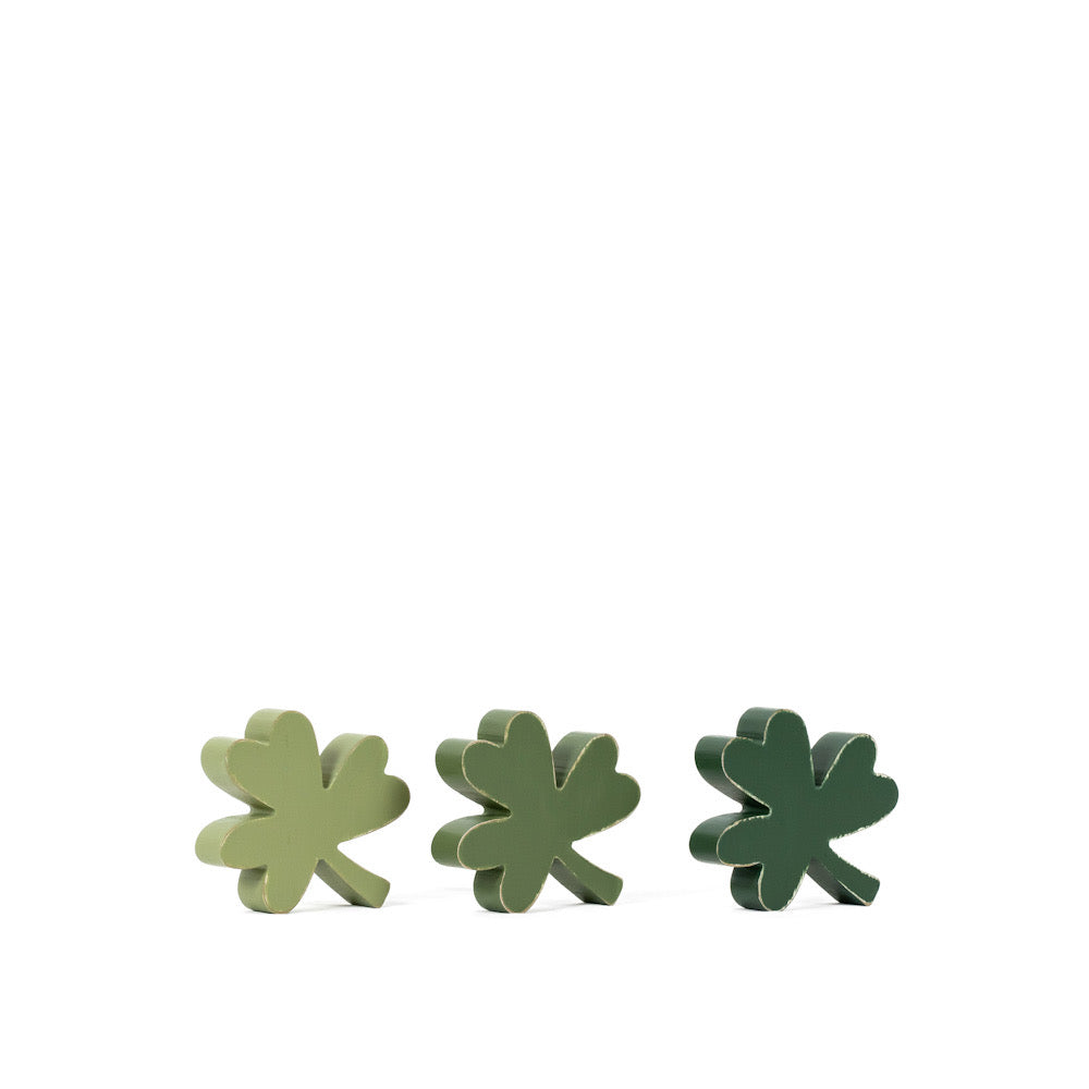 Set of 3 gradient shamrocks