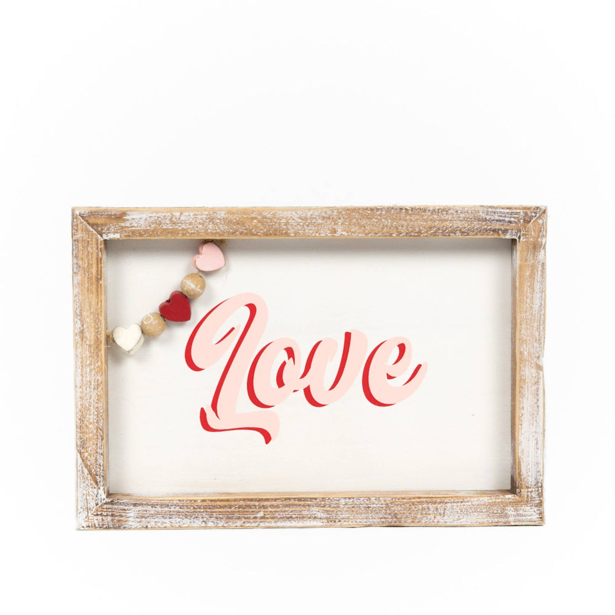 Wood Frame Sign 9x6" LOVE LUCK Valentine St Patrick - 21033