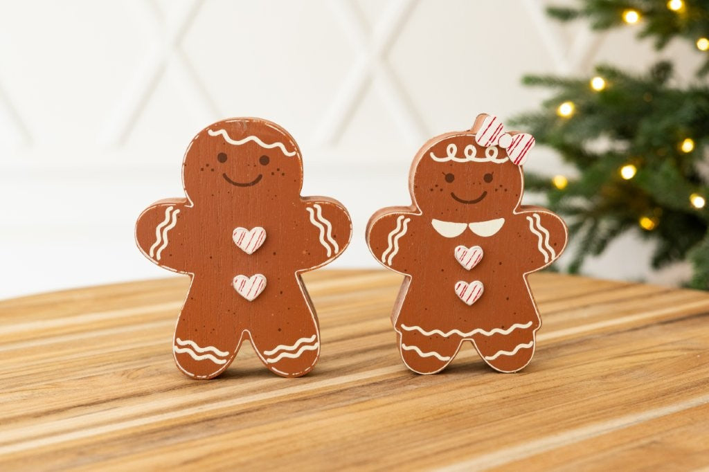 Chunky Wood Shape 4x5" GINGERBREAD BOY Christmas - 71354