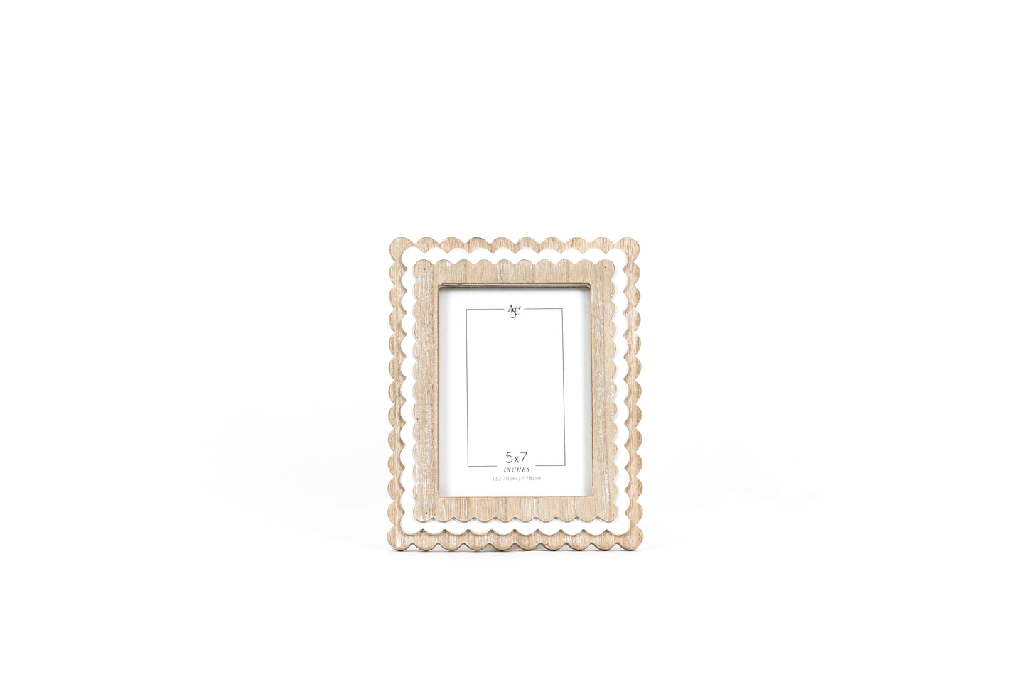 Scalloped Wooden Picture Frame 5x7