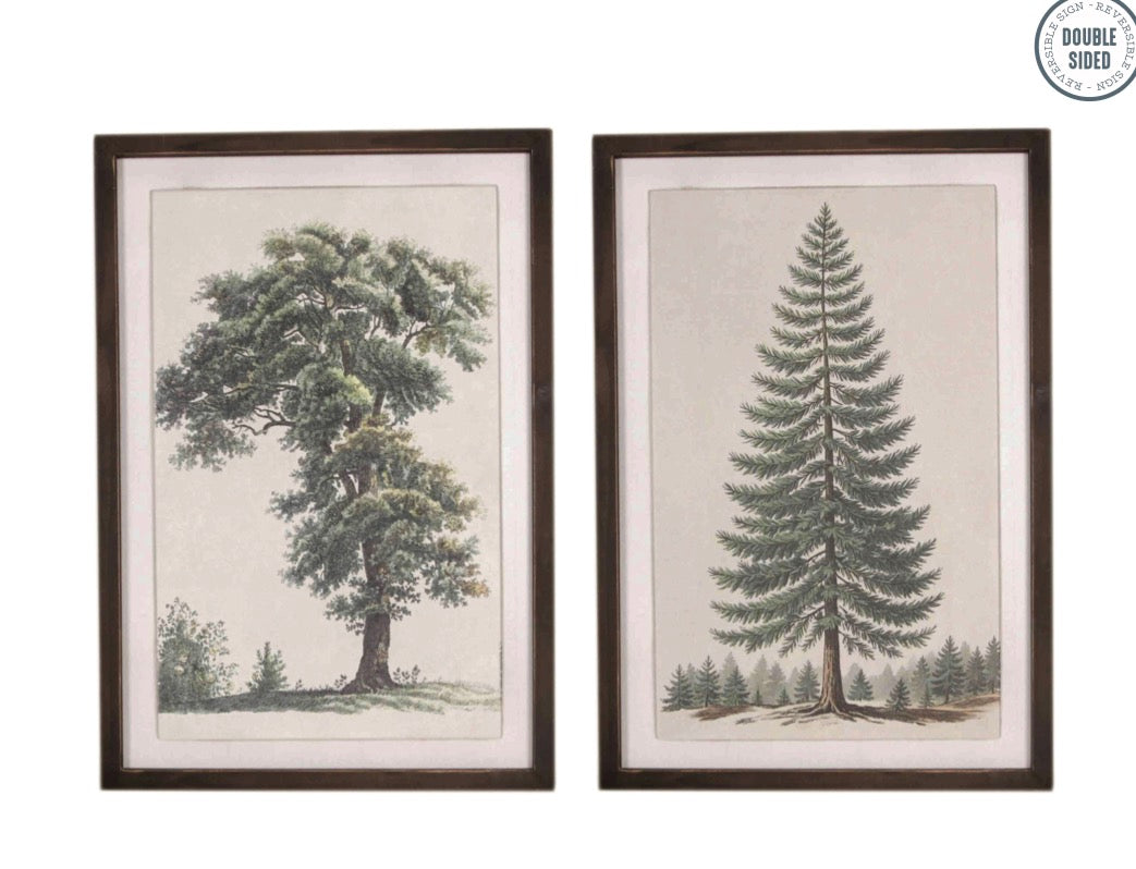 Reversible tree/ Christmas tree sign