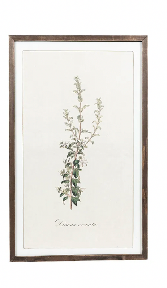 Reversible florals wood frame sign