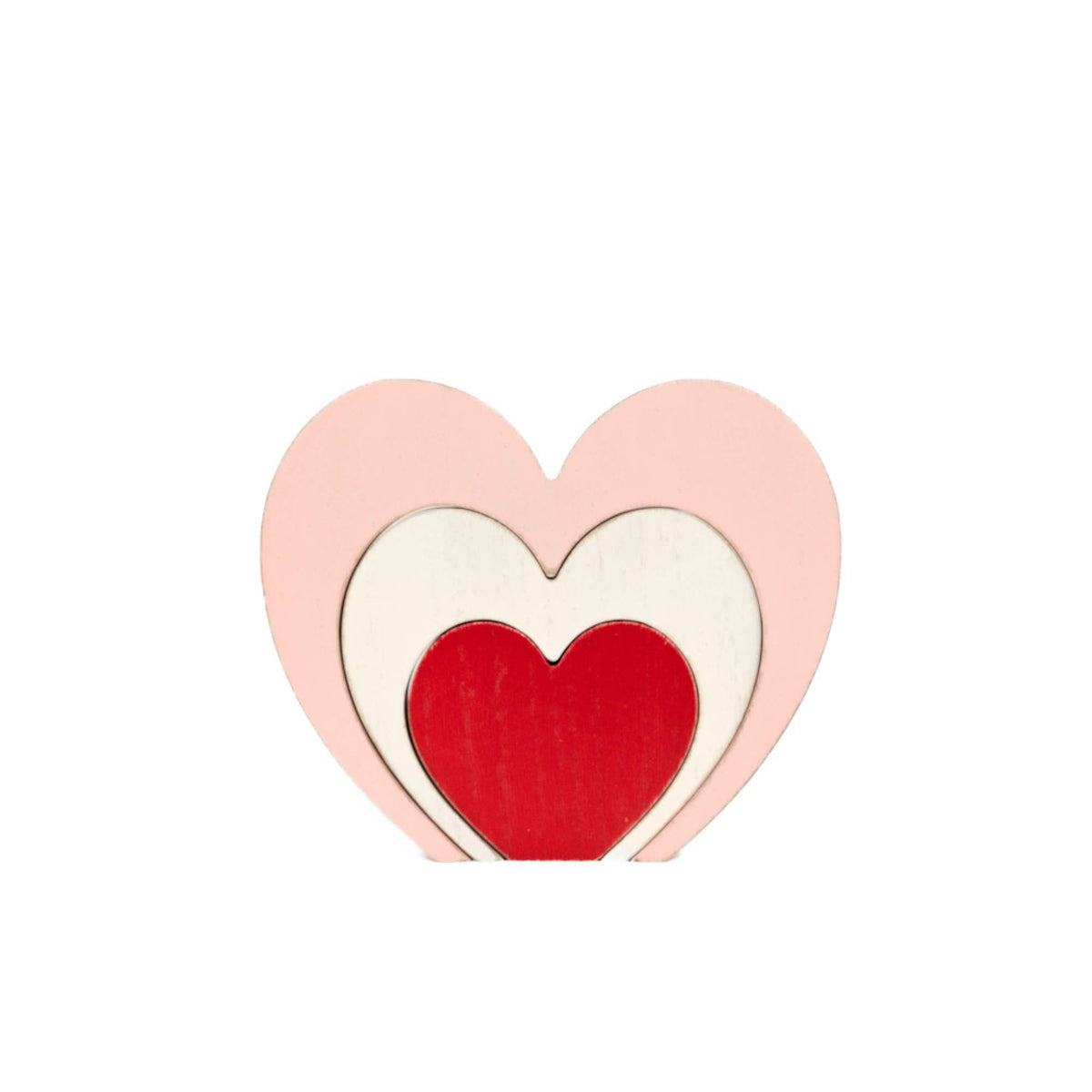 Wood Nested HEARTS 7" s/3 VALENTINES DAY - 21026