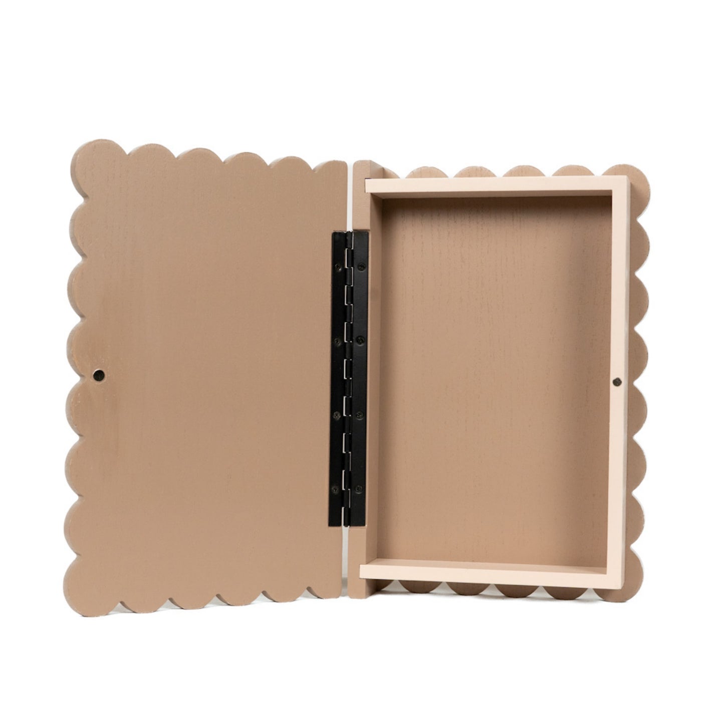 Decorative Scallop "Faux Book" Storage Box