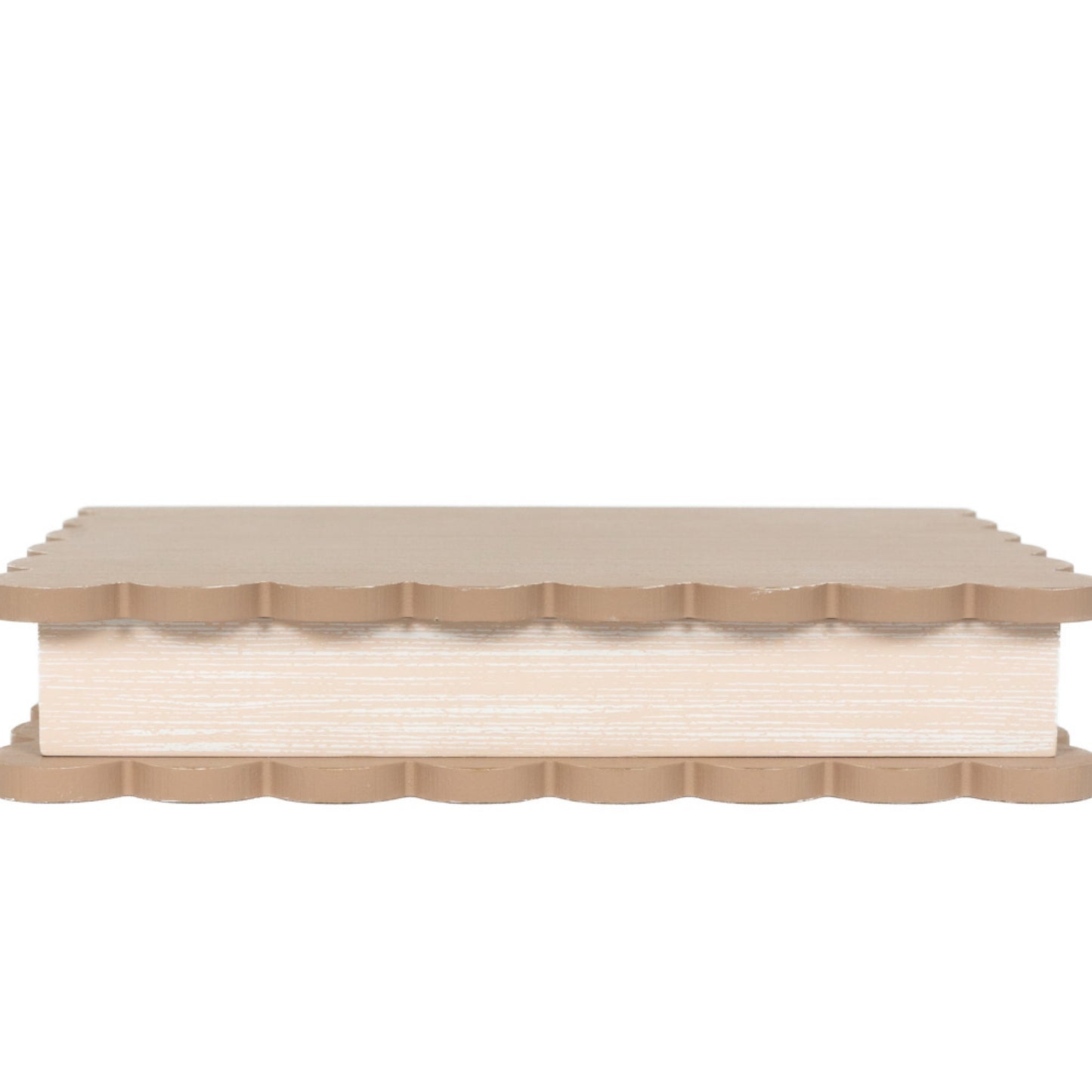 Decorative Scallop "Faux Book" Storage Box