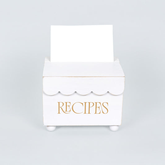 7x6x5 wood recipe box (RECIPES) Kitchen decor