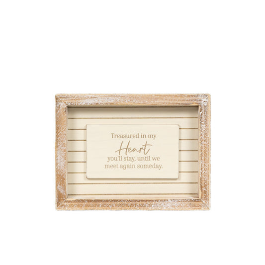 7x5 Wood frame sign (HEART) Sympathy Gift