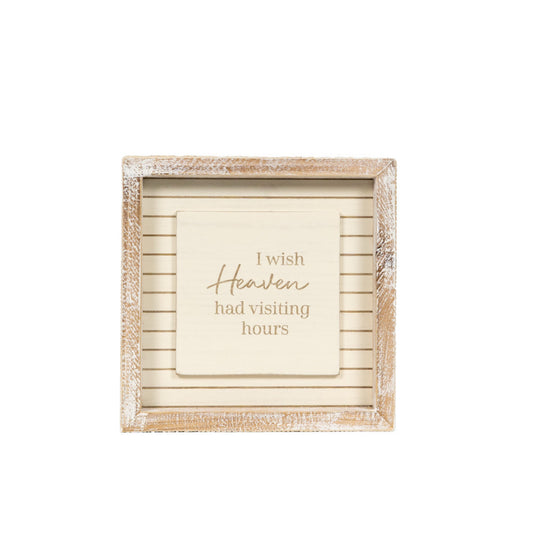 7x7 Wood frame sign (HEAVEN) Sympathy Gift
