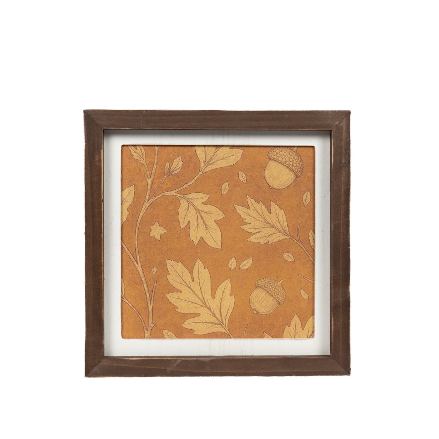 11x11 wood frame wall art LEAVES FLORAL Fall Decor