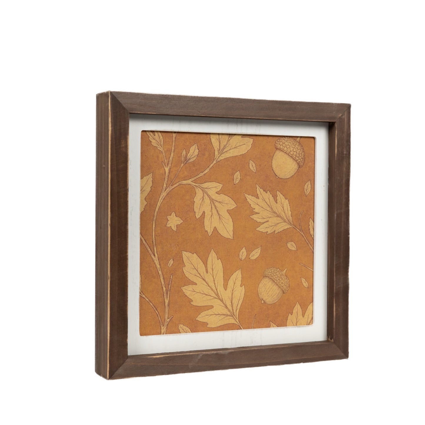 11x11 wood frame wall art LEAVES FLORAL Fall Decor