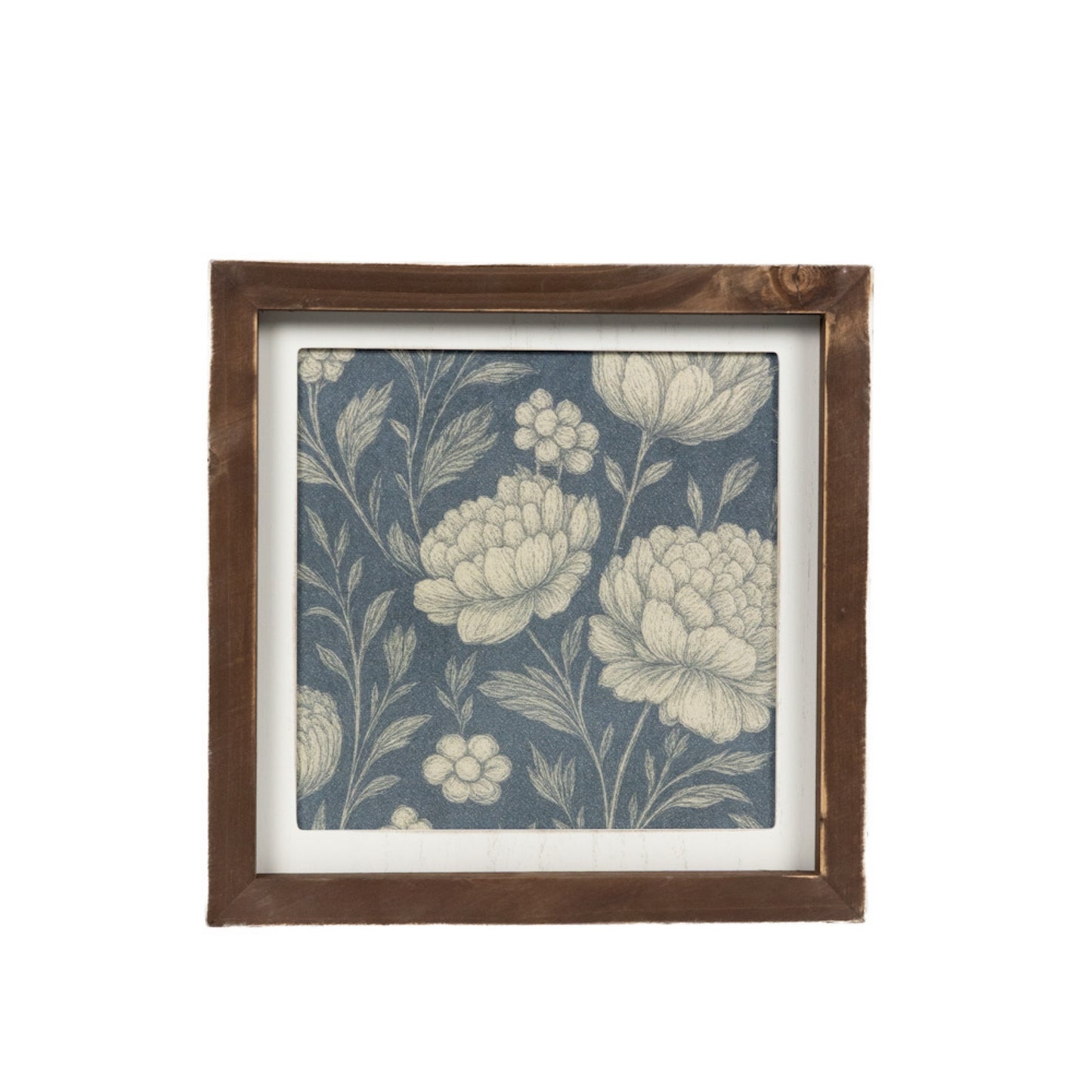 11x11 wood frame wall art LEAVES FLORAL Fall Decor