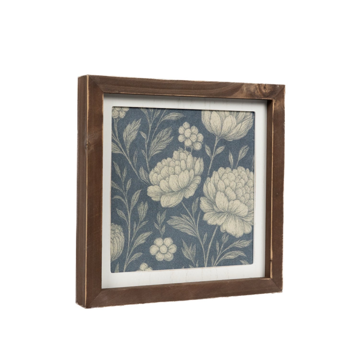 11x11 wood frame wall art LEAVES FLORAL Fall Decor