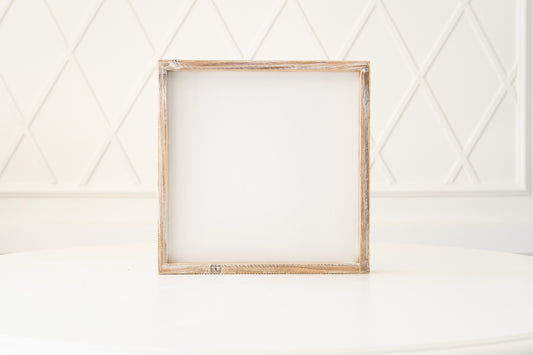 12x12 Wood framed blank sign w/removeable insert DIY