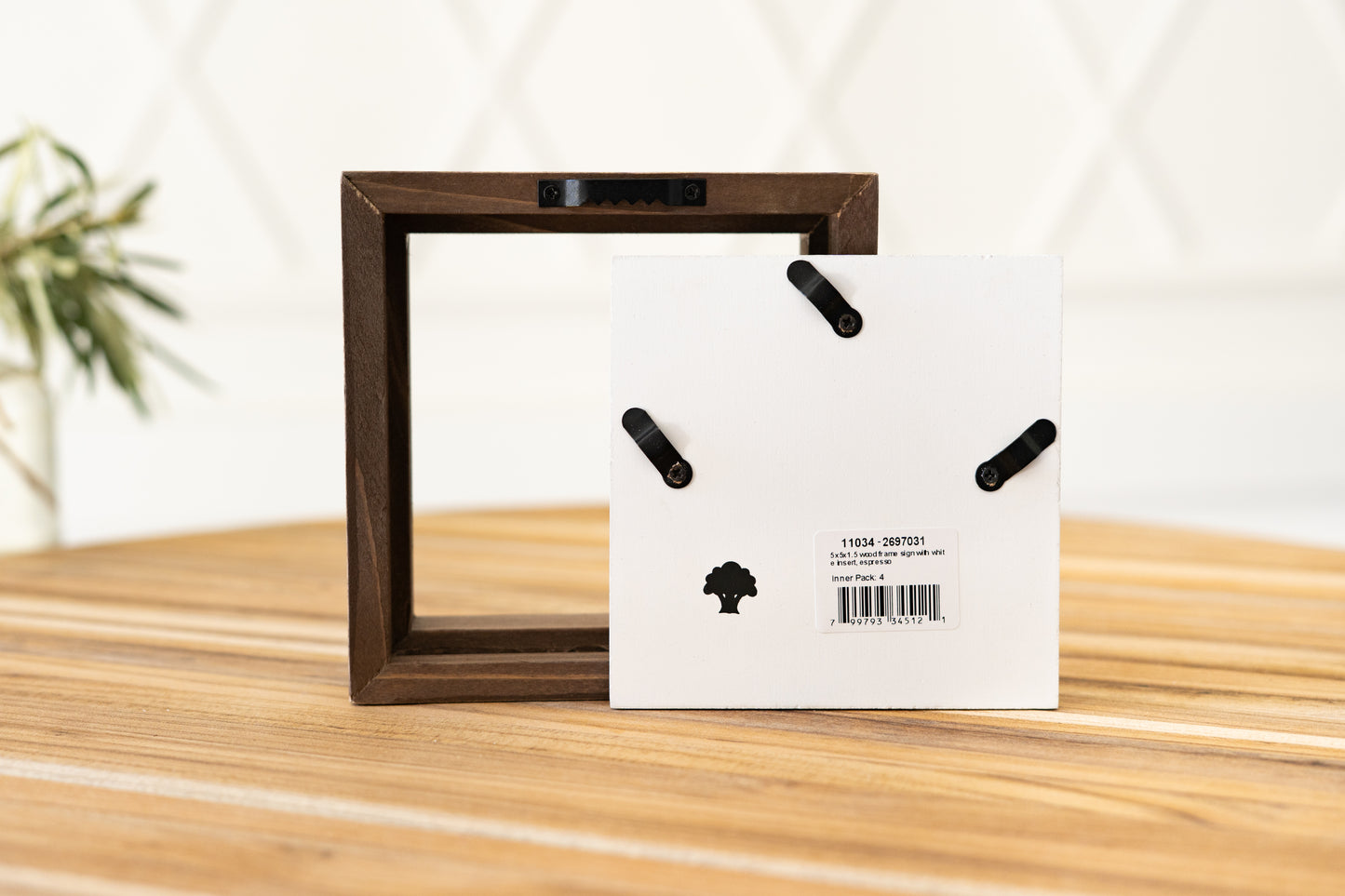 DIY Blank 5x5 wood frame sign removeable insert