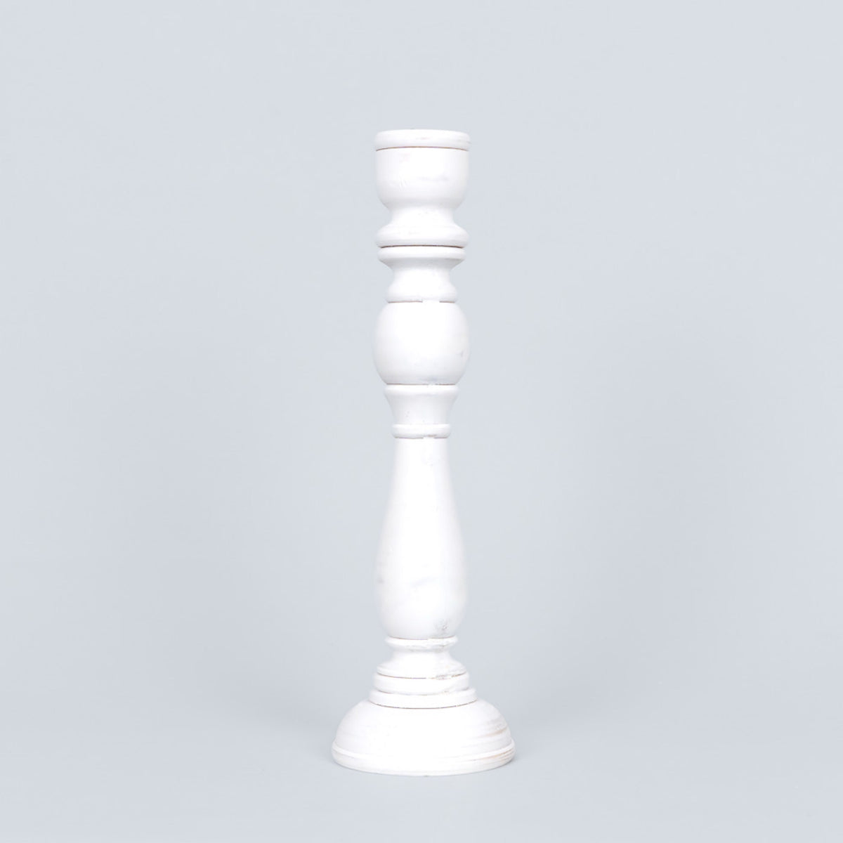 15" wood taper candle holder, 4 finishes