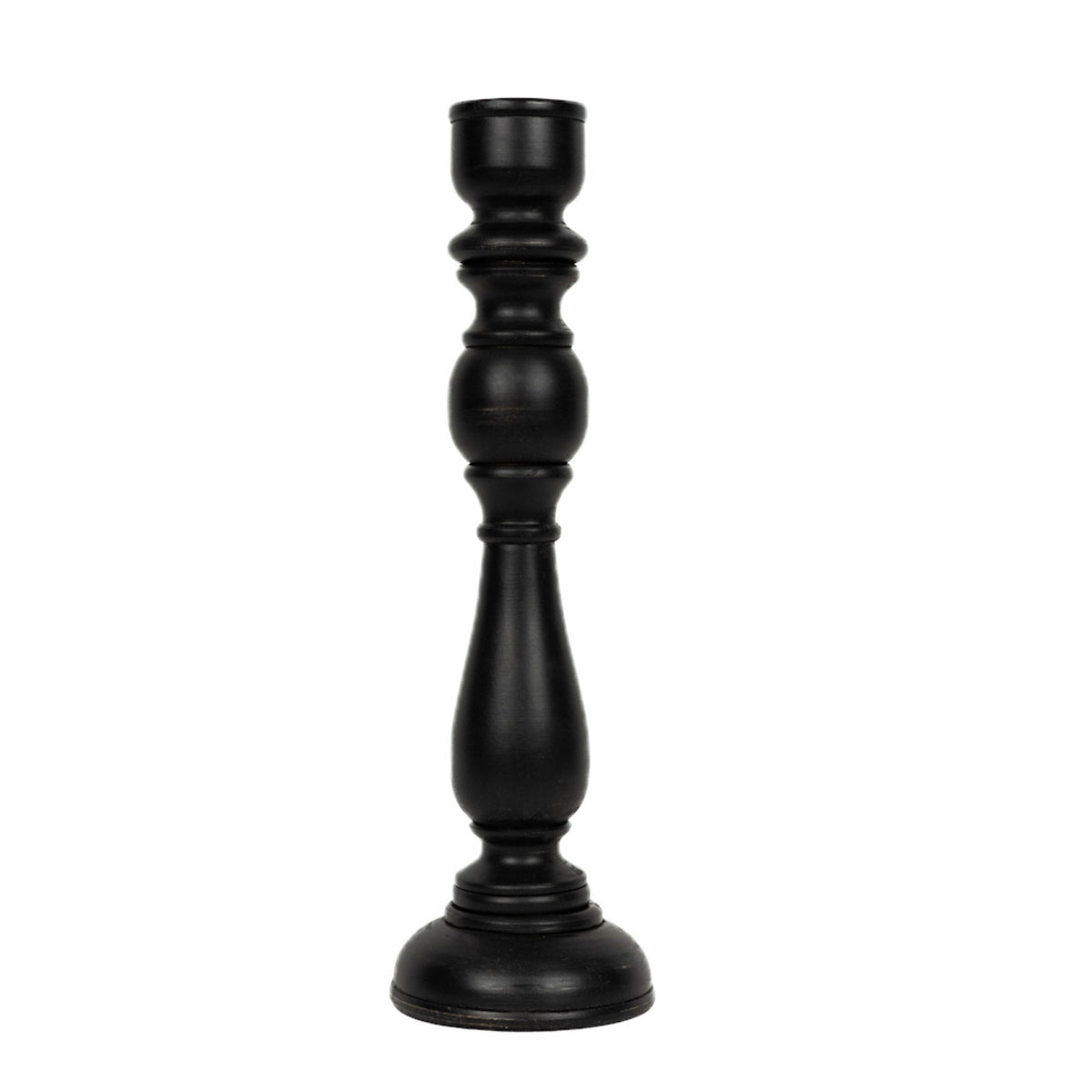 15" wood taper candle holder, 4 finishes