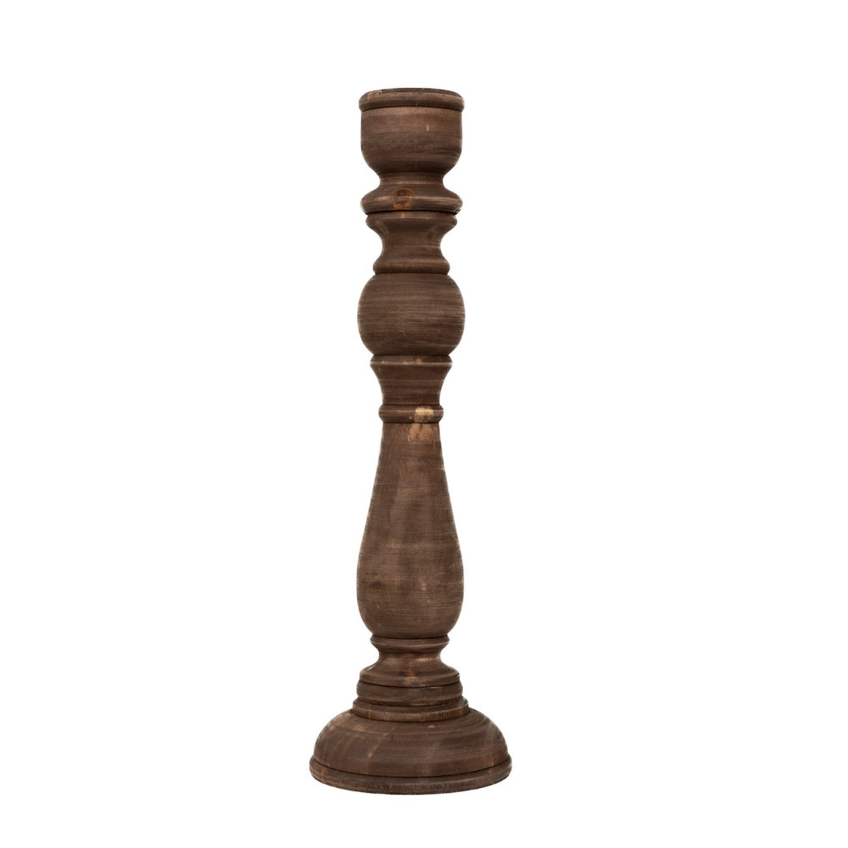 15" wood taper candle holder, 4 finishes