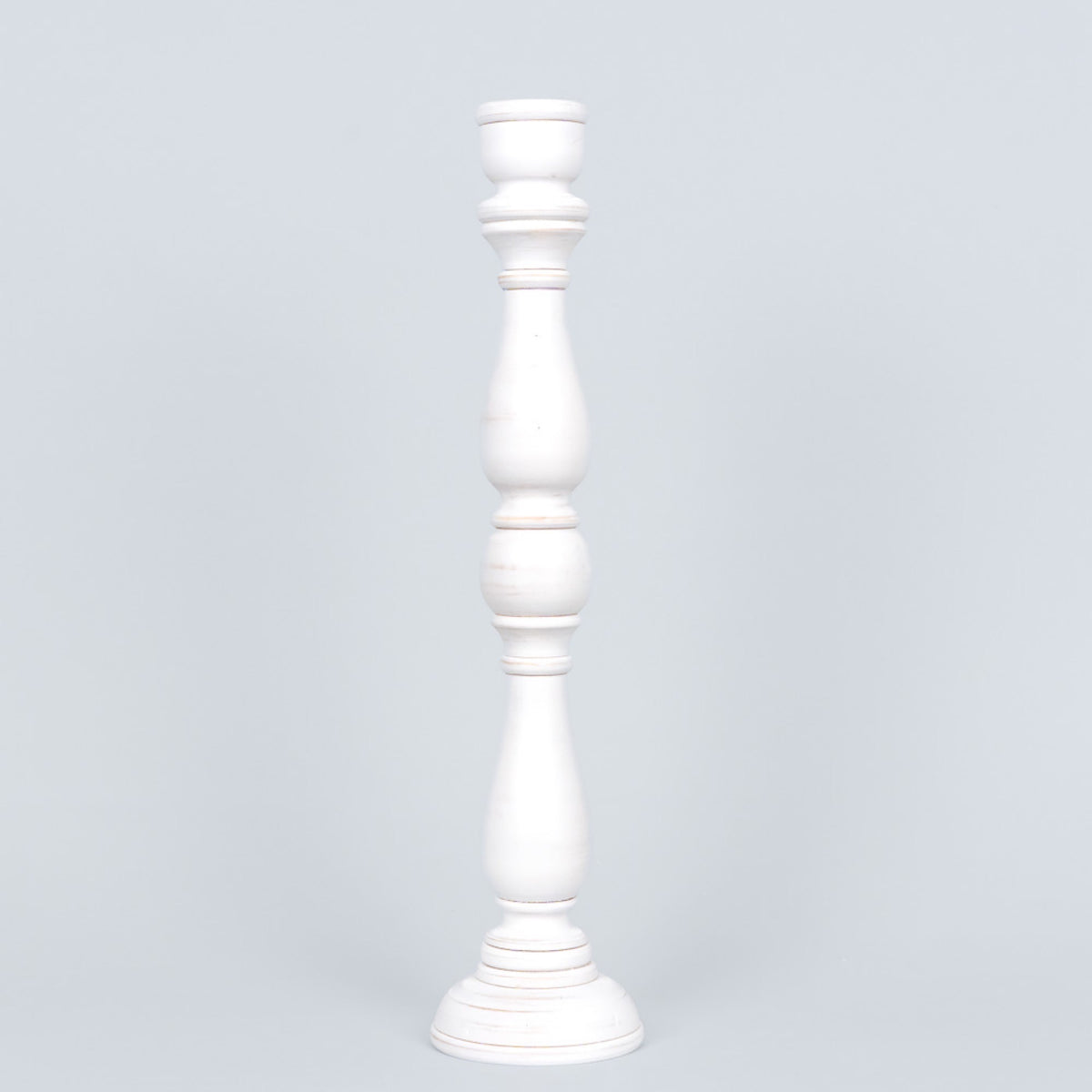 19" wood taper candle holder, in 4 finishes