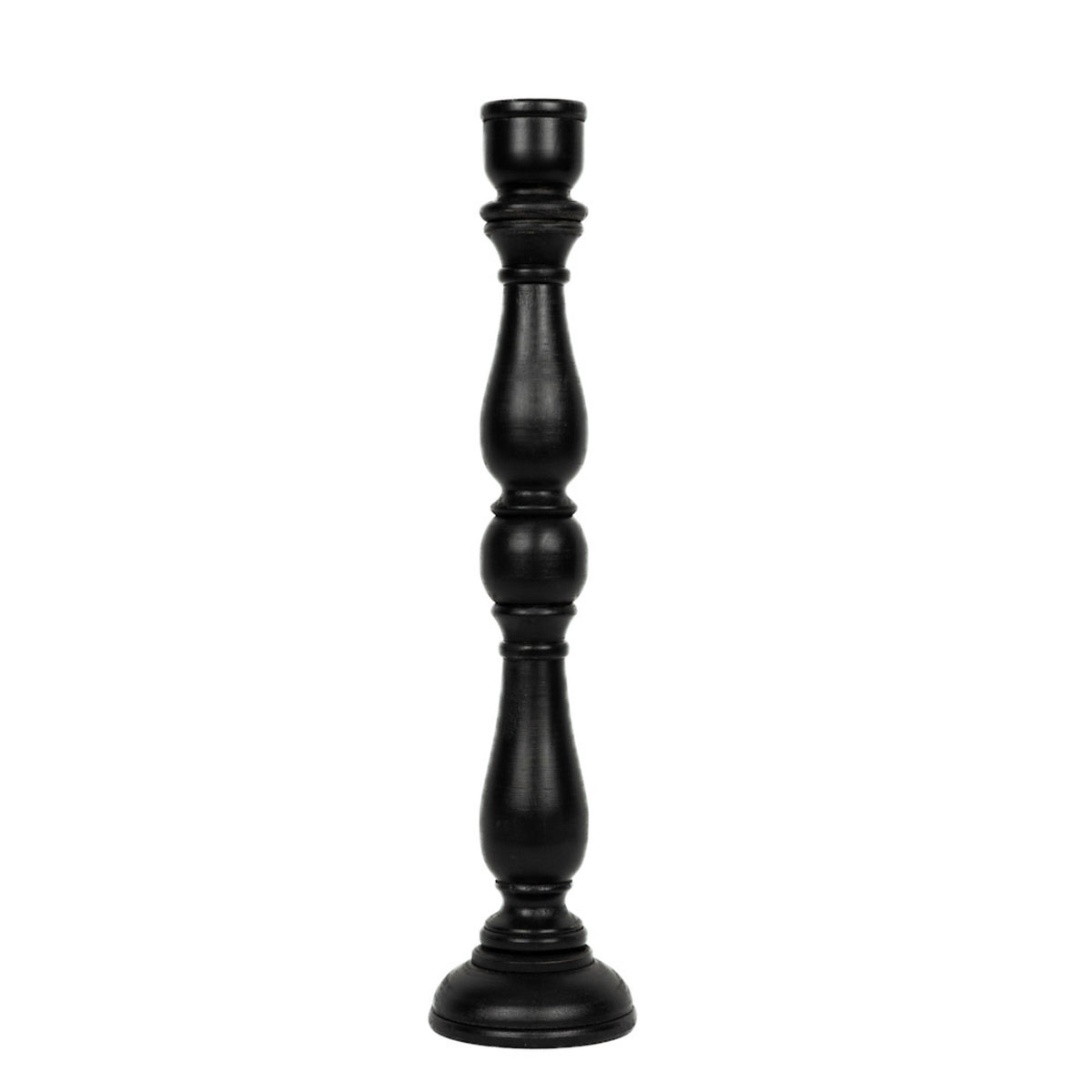 19" wood taper candle holder, in 4 finishes