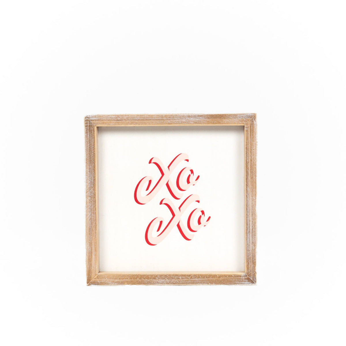 Wood Frame Sign 8x8" XOXO LUCKY VALENTINE ST PATRICK - 21035
