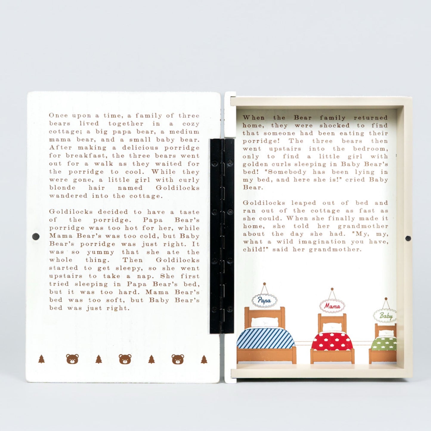 GOLDILOCKS & THREE BEARS Woodland Storybook Gift Set