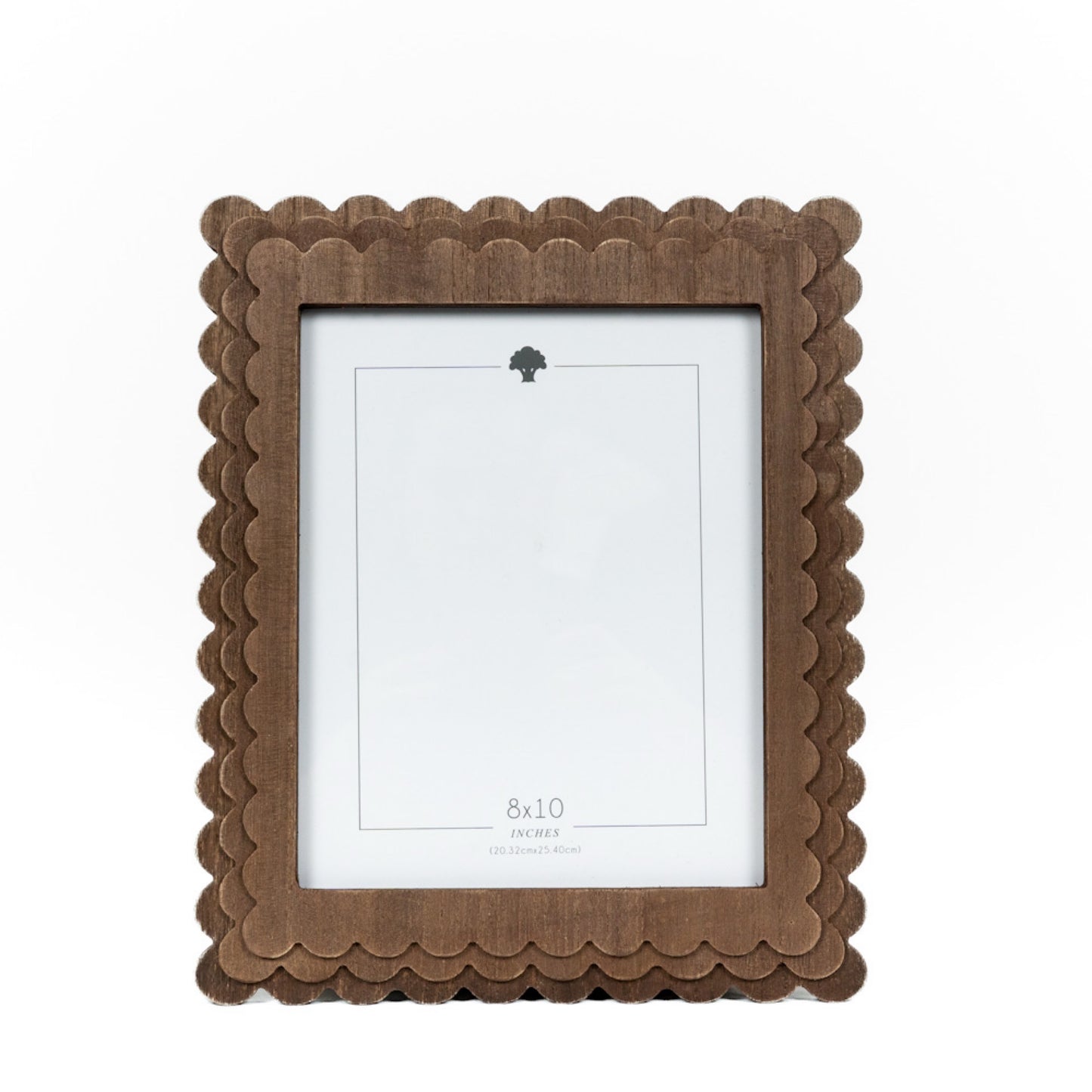 Wood scallop photo frame for 8x10 pic, 5 styles