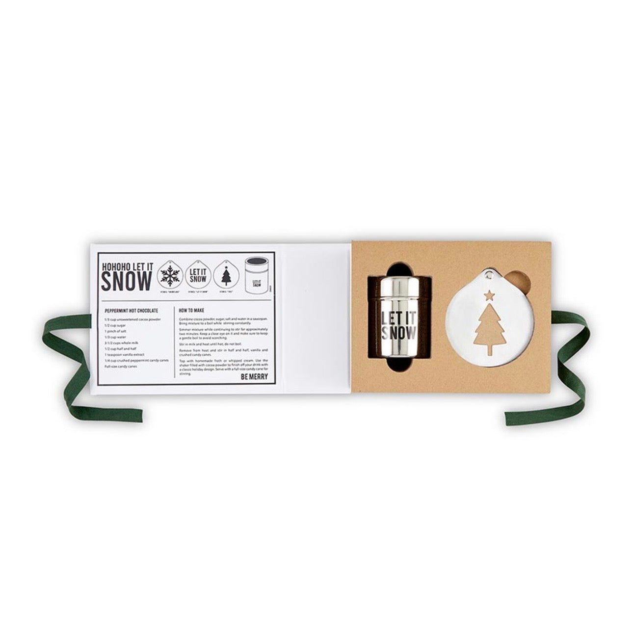 Let it snow stencil shaker book