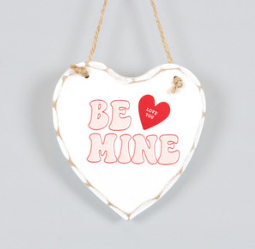 Be mine wood hanging plaque