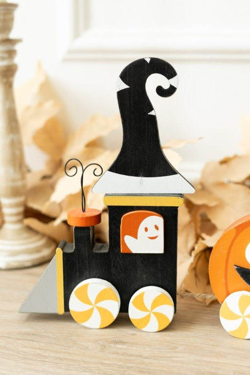 Wood Tabletop Candy Train Halloween Decor NEW - 50538