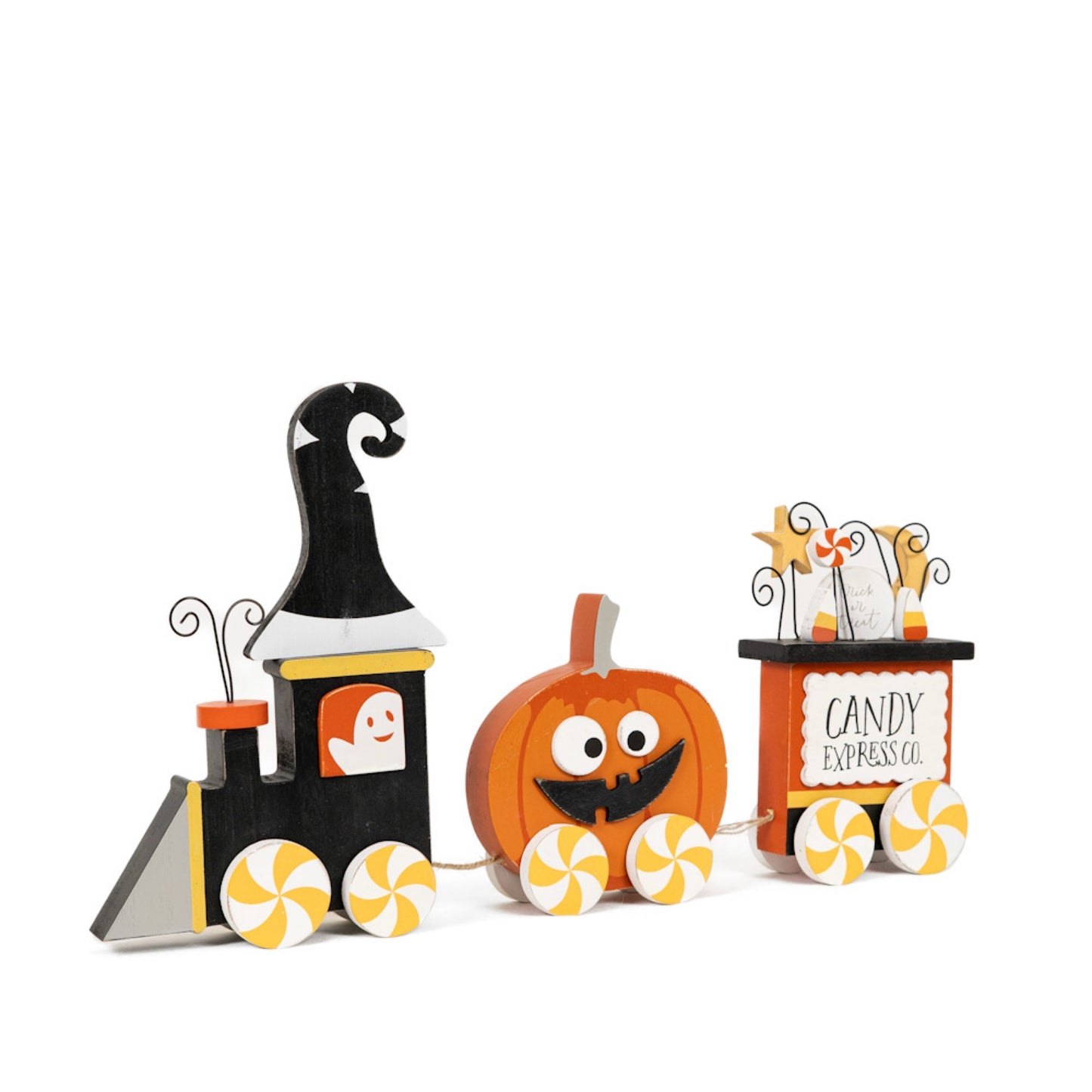 Wood Tabletop Candy Train Halloween Decor NEW - 50538
