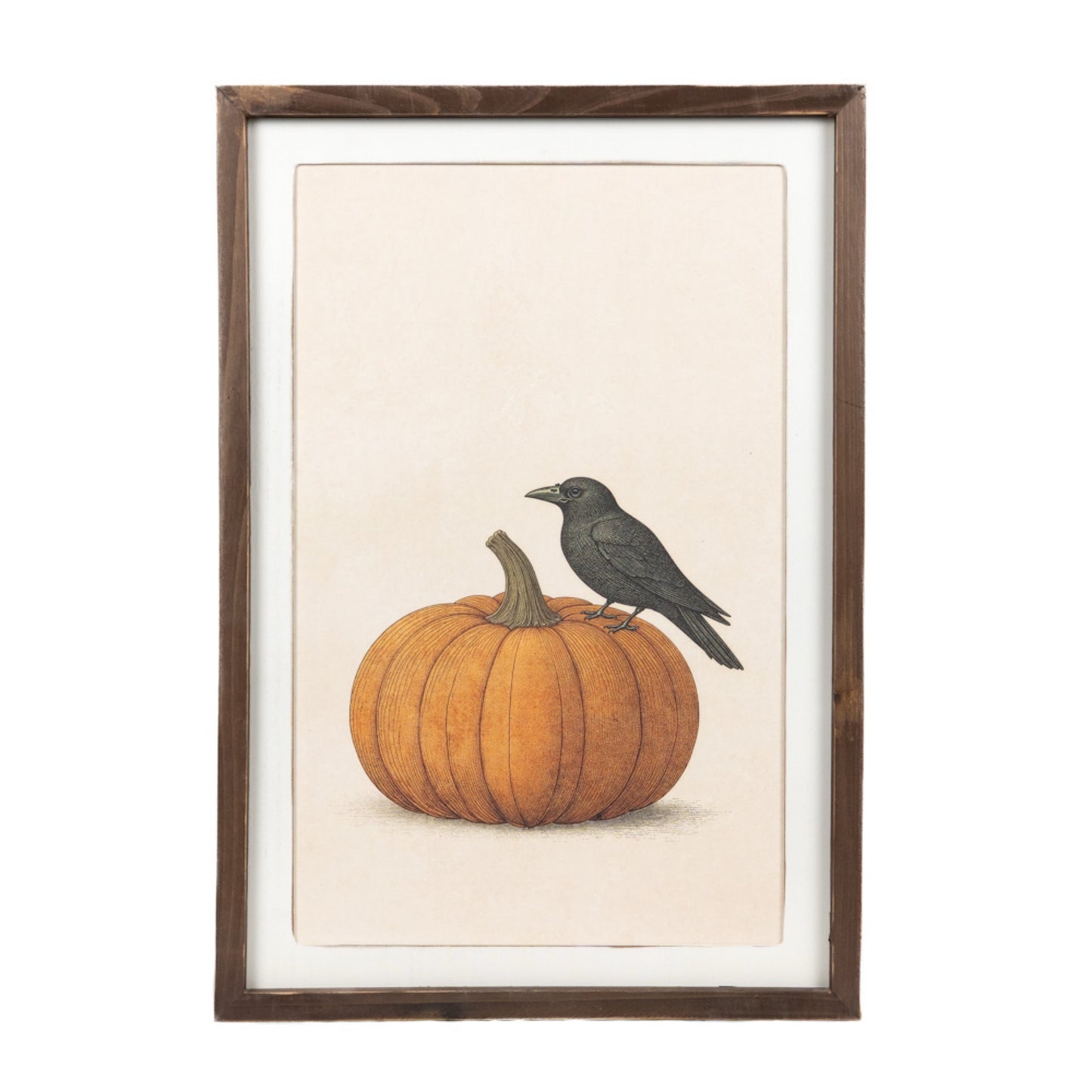 Wood Frame Wall Art 17x24" PUMPKIN HALLOWEEN FALL - 60002