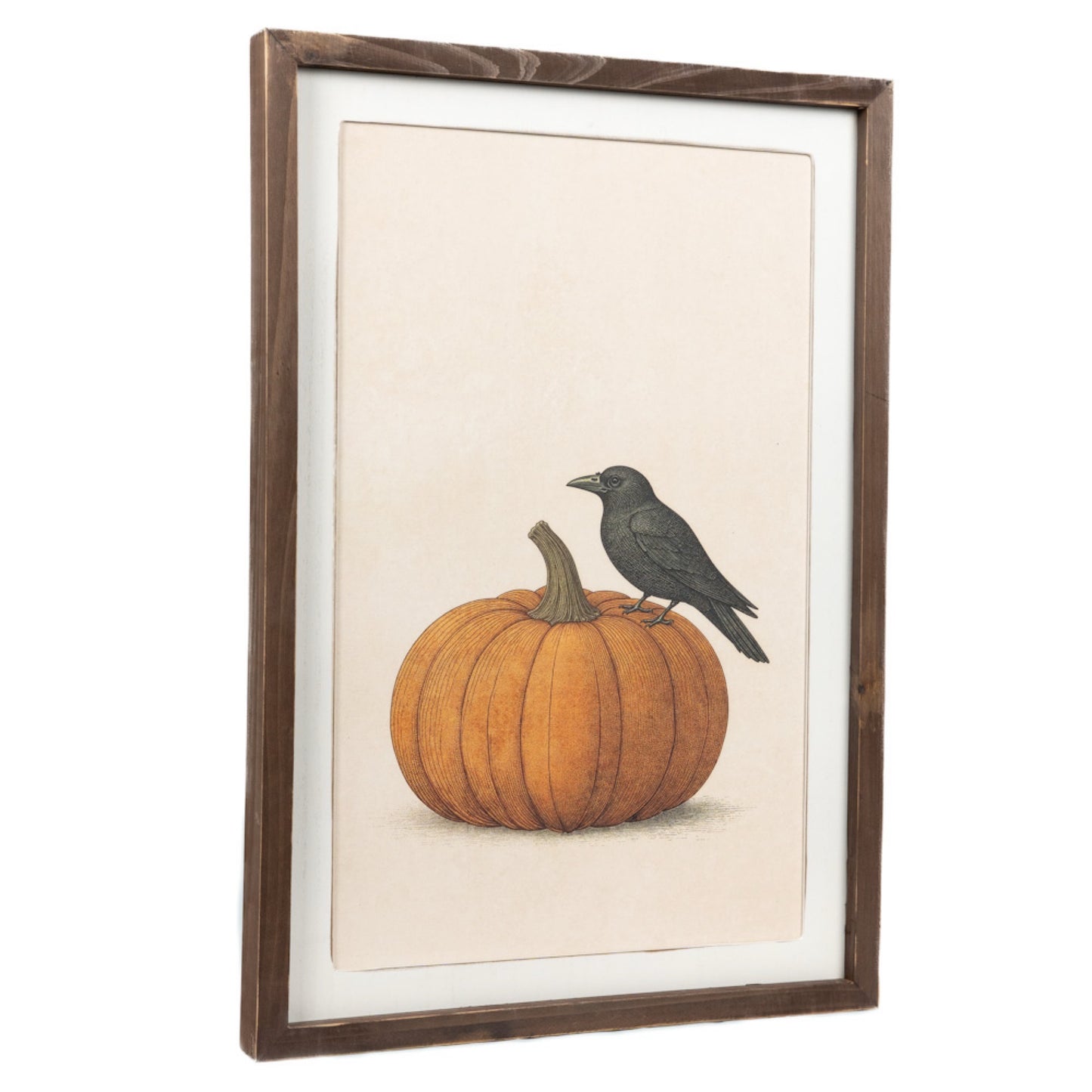 Wood Frame Wall Art 17x24" PUMPKIN HALLOWEEN FALL - 60002