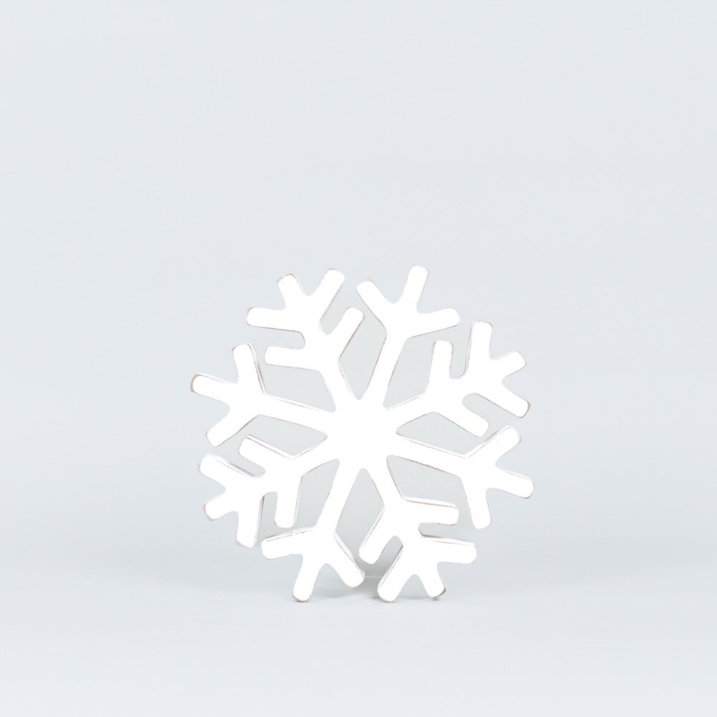 Chunky Wood Snowflake Cutouts CHRISTMAS Decor (Two Sizes Available)
