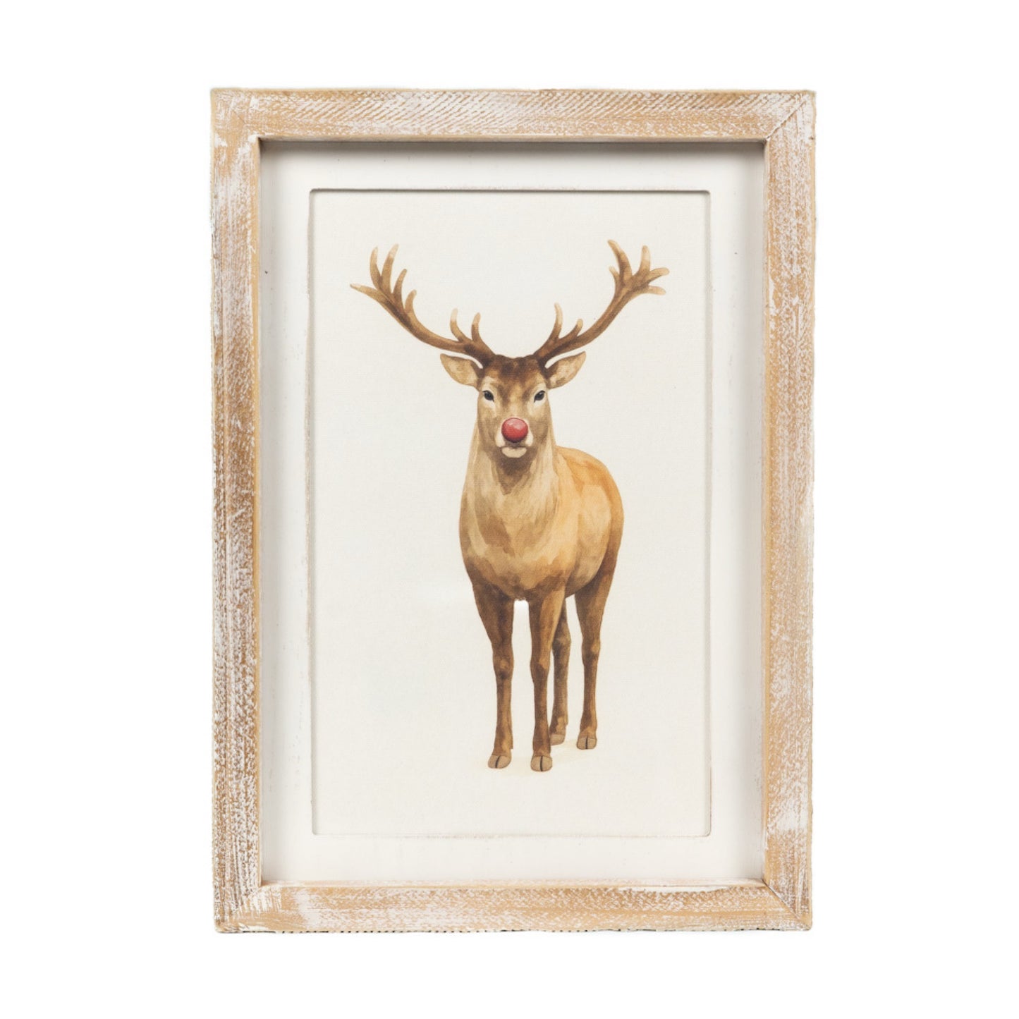 Wood Frame Wall Art 10x14" DEER/DOE Christmas Decor - 70005