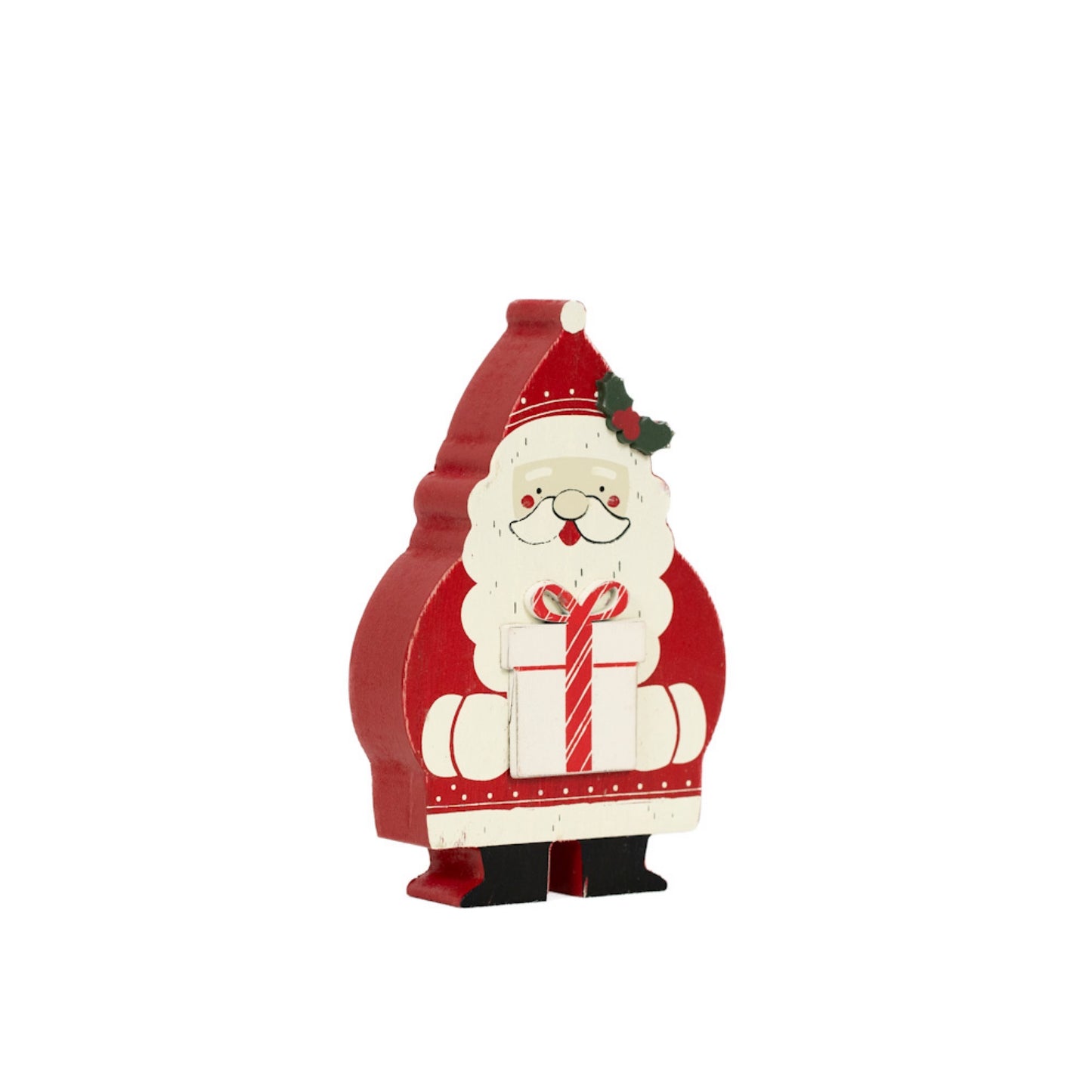 Chunky Wood Shape 4x6" SANTA Christmas Decor - 71352