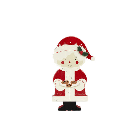 Chunky Wood Shape 4x6" MRS CLAUS Christmas Decor - 71353