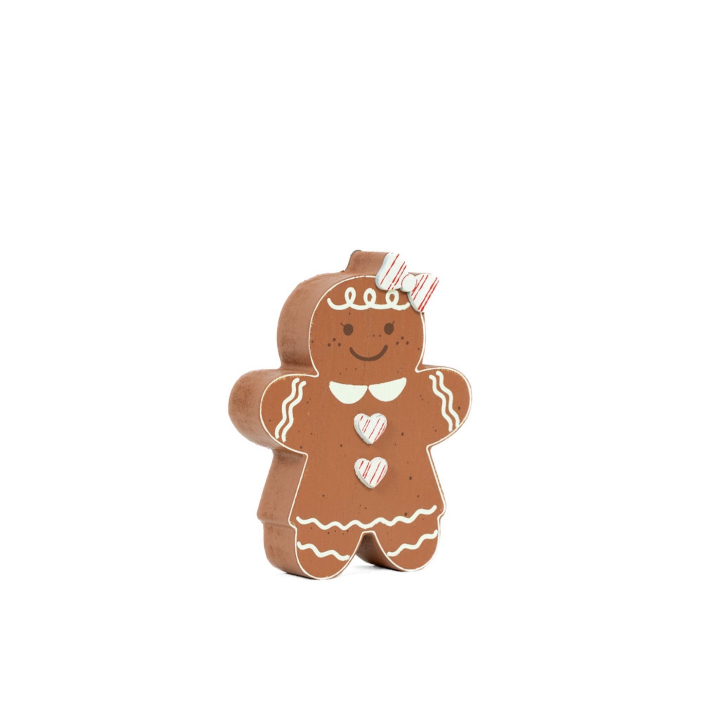 Chunky Wood Shape 4x5" GINGERBREAD GIRL Christmas - 71355