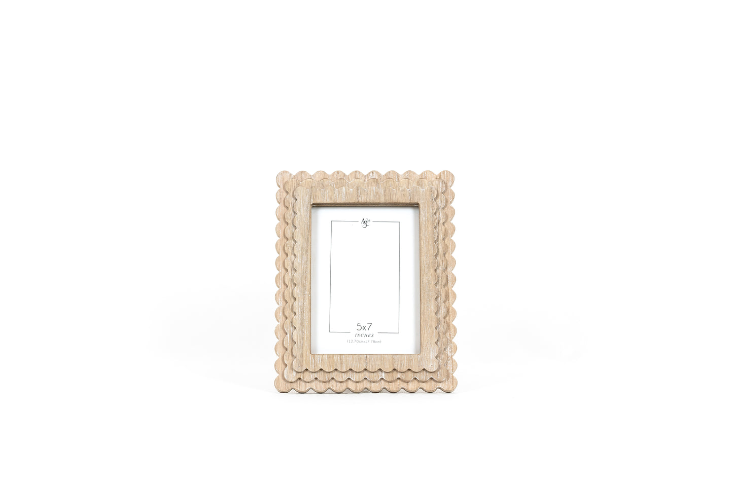 Scalloped Wooden Picture Frame 5x7