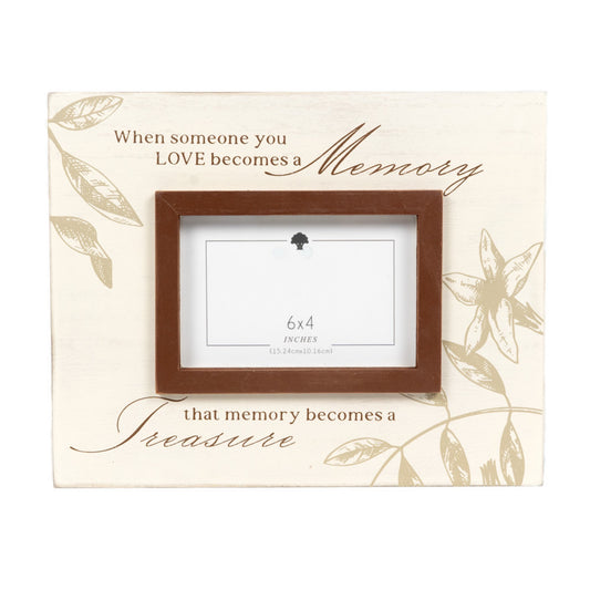 Wood Photo Frame (MEMORY) 6x4" Pic, Sympathy Gift - 910003