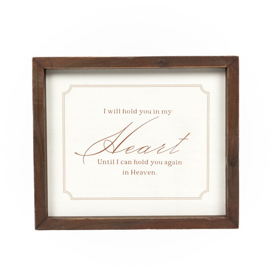 Wood Frame Quote (HEART) 10"x 8", Sympathy Gift - 910009
