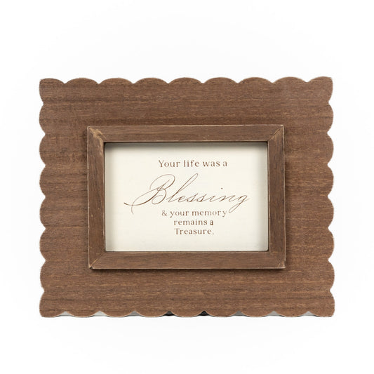 Wood Frame Quote (BLESSING) 11"x 9", Sympathy Gift - 910010