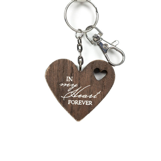 Wood keychain (FOREVER) 2", Sympathy Gift - 910022