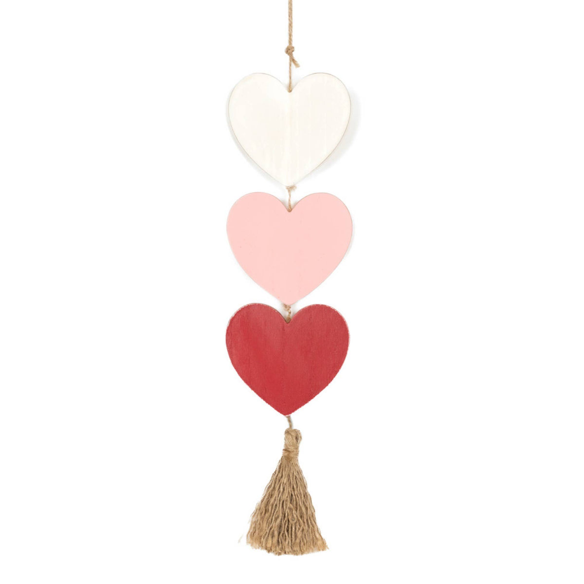 Wood 11" Garland HEARTS cutout VALENTINE'S DAY - 21030