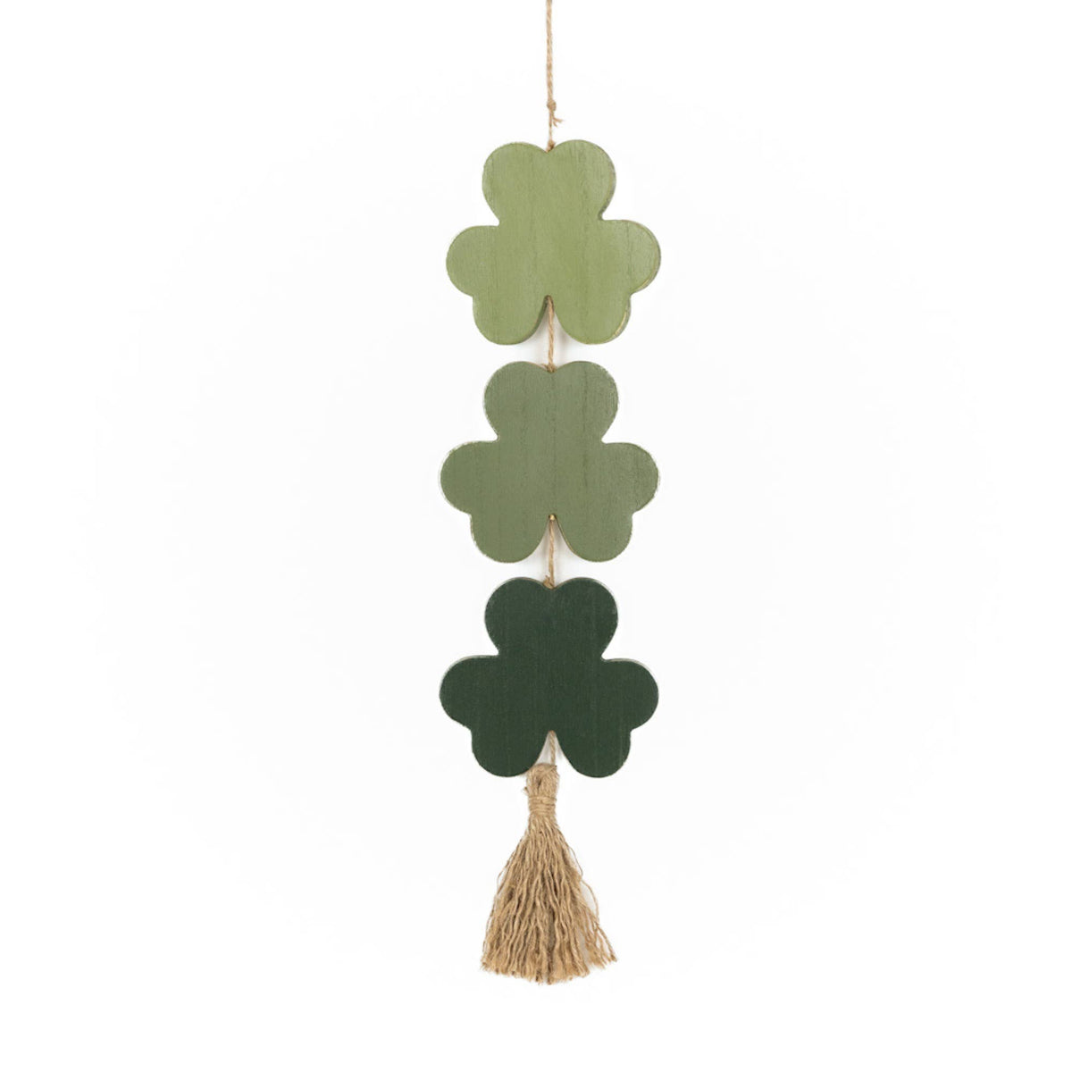 Wood 12" Garland CLOVERS cutout ST PATRICK'S DAY - 21031