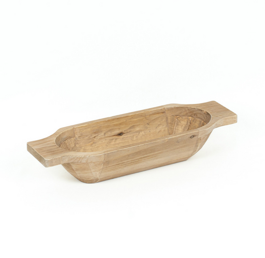 Wooden dough bowl