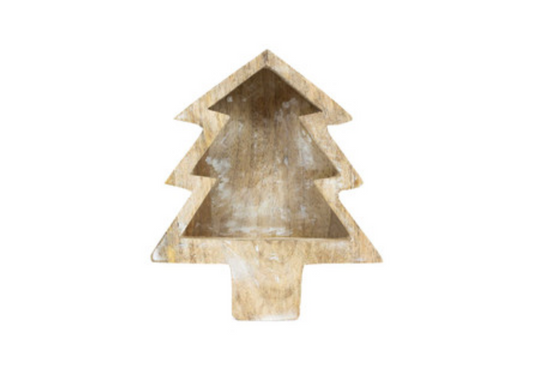Tree mango wood dough bowl