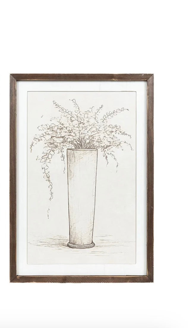 Reversible tree/ vase wood reversible sign