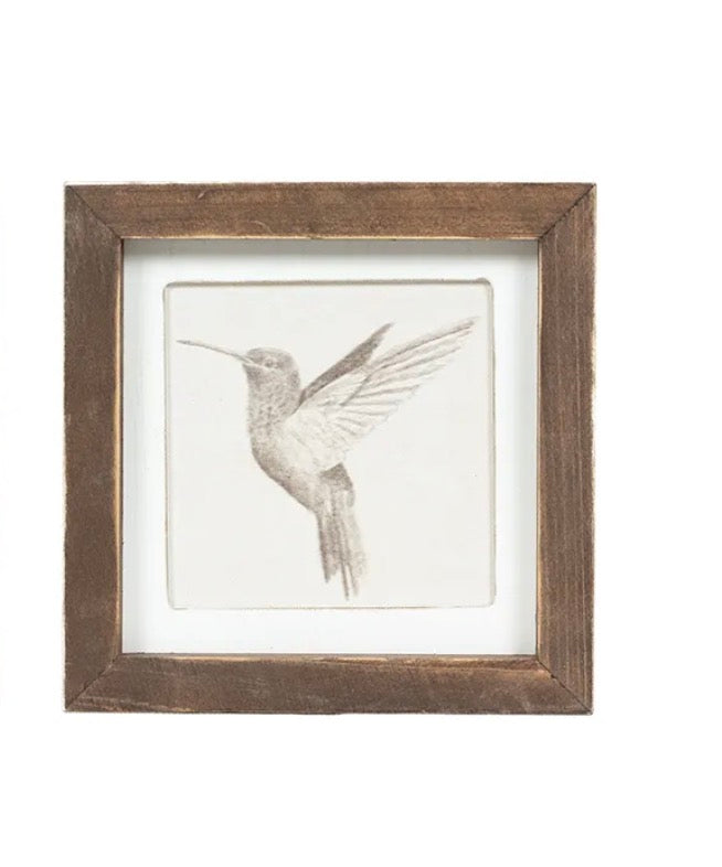 Reversible bird/ butterfly wood frame sign